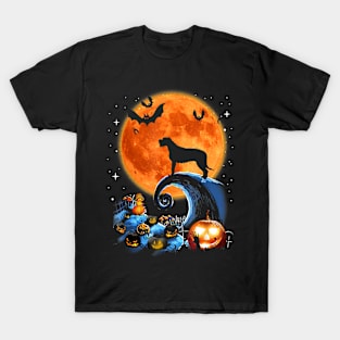 Irish Wolfhound Dog Moon Pumpkin Halloween Costume T-Shirt